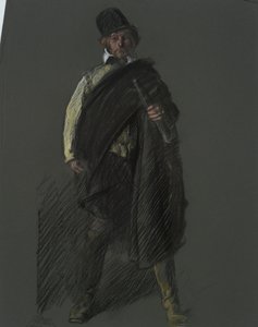 Studie til figuren af kaptajn Peter Minuit, i af Edwin Austin Abbey