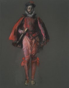 Studie til figuren af Sir Walter Raleigh, i af Edwin Austin Abbey