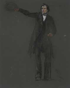 Undersøgelse af figuren Thaddeus Stevens, i af Edwin Austin Abbey