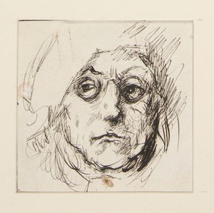Studie af Benjamin Franklin til vægmalerierne i State Capitol-bygningen i Harrisburg, Pennsylvania, 1902-1911 (fuldført af John Singer Sargent) af Edwin Austin Abbey