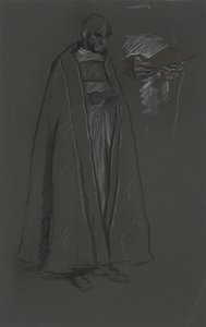 Studie af biskop til kroning af Edward VII af Edwin Austin Abbey
