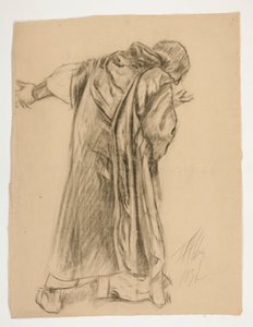 Studie af Sir Galahad, for et af vægmalerierne fra The Quest of the Holy Grail (en serie på femten malerier til Boston Public Library, færdiggjort i 1901) af Edwin Austin Abbey