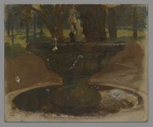 Studie af et springvand af Edwin Austin Abbey