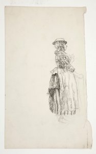 Studie af en kvinde på landet af Edwin Austin Abbey