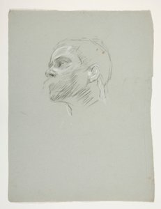 Studie af et hoved, for kong Arthur af Edwin Austin Abbey