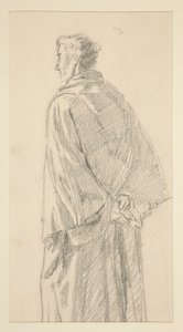 Studie af en mand i kappe af Edwin Austin Abbey