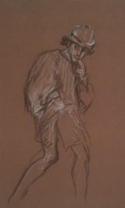 Studie af en mand gående af Edwin Austin Abbey