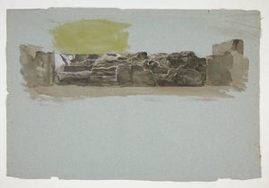 Studie af en stenmur af Edwin Austin Abbey