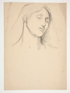 Studie af en kvinde af Edwin Austin Abbey