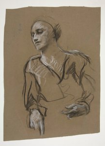 Studie af en kvinde af Edwin Austin Abbey