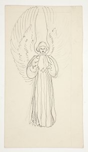 Study of an Angel, for The Quest of the Holy Grail (serie på femten malerier til Boston Public Library, afsluttet i 1901) af Edwin Austin Abbey