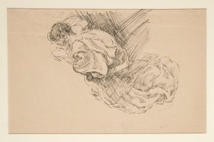 Studie af en engel (til farvet glas? til et loft?) af Edwin Austin Abbey