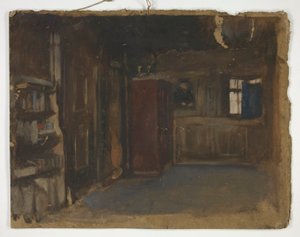 Studie af et interiør af Edwin Austin Abbey