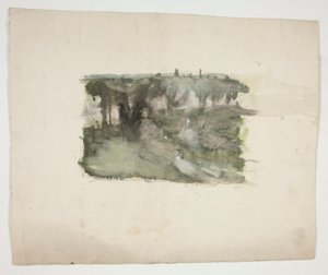 Studie af gåsepigen. af Edwin Austin Abbey