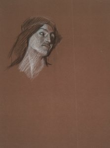 Studie af kvinde af Edwin Austin Abbey