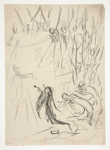 The Achievement of the Grail, studie for The Quest of the Holy Grail (serie på femten malerier til Boston Public Library, afsluttet i 1901) af Edwin Austin Abbey