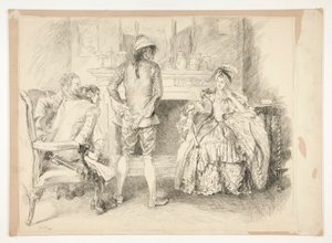 Den godmodige Mand. Frøken Richland og fogeden af Edwin Austin Abbey