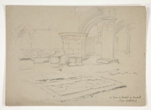 The Grave of MacLeod of MacLeod: Iona Cathedral af Edwin Austin Abbey