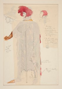 Kongen bevæbnet, kostumeskitse til Henry Irving af Edwin Austin Abbey