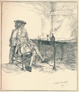 Brevet. Upubliceret pennetegning, 1890, 1923 af Edwin Austin Abbey