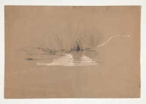 Træer på bredden af floden (?) af Edwin Austin Abbey