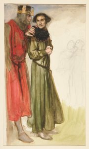 Uidentificeret Shakespeare-scene (to mænd) af Edwin Austin Abbey