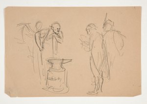 Uidentificeret illustration til Oliver Goldsmith af Edwin Austin Abbey