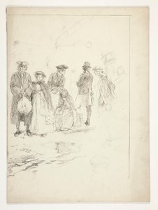 Uden titel illustration til Oliver Goldsmith af Edwin Austin Abbey