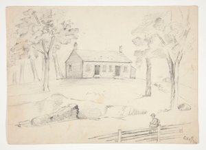 Udsigt over Friends Meeting House af Edwin Austin Abbey