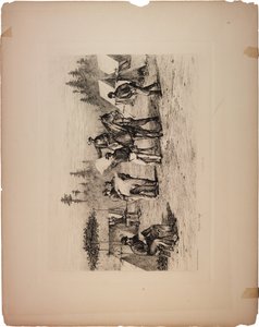 Aviser i lejren, 1876 af Edwin Austin Forbes