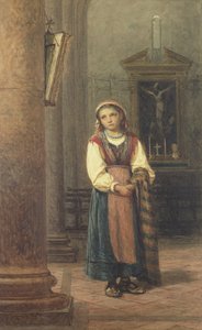 Italiensk pige i kirken af Edwin Bale