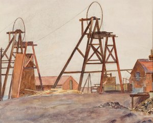 Pit wheels (akvarel på papir)