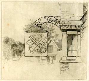 Sign of the Cross Keys, St. Neots, Cambridgeshire, 1881.