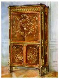 Indlagt ormolu monteret opretstående secretaire, fransk, 1911-1912. af Edwin Foley