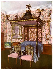 Chippendale Chinese Bedroom, Badminton House, Gloucestershire, 1911-1912.