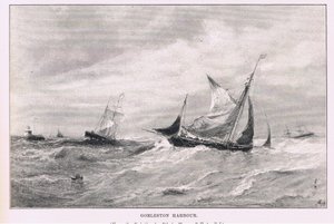 Gorleston havn, fra The Magazine of Art 1893, Cassell and Company af Edwin Hayes