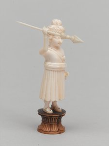 Sort bonde, skakbrik, Indien, 1820 ca af Edwin John Alexander