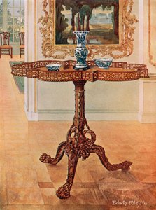 Formet galleribord med falset kant - Chippendale-skolen af Edwin John Foley