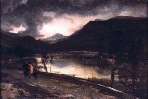 En søscene ved solnedgang af Edwin Landseer