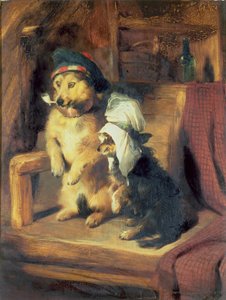 Små klapvogne, 1836 af Edwin Landseer
