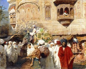 En gade i Jodphur, Indien, af Edwin Lord Weeks