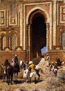 Porten til Alah-ou-din, Old Delhi, slutningen af det 19. århundrede