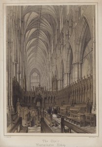 Koret, Westminster Abbey, London (farve litho)