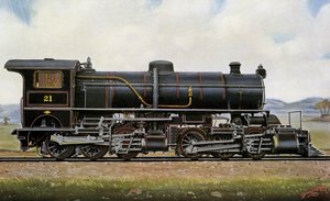 Damplokomotiv nr. 21. Blandt mongolerne: Mallet Compound Service i Khingan-bjergene, Peking - Kalgang Railway