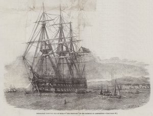 Emigration fra Isle of Skye, The Hercules i havnen i Campbellton af Edwin Weedon