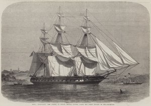 HMS Euryalus, fartøjet, hvori prins Alfred tager sin første rejse til søs