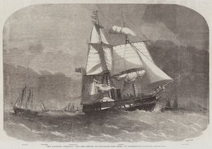 HMS Furious og konvojen af kanonbåde til Kina i havnen i Portsmouth af Edwin Weedon