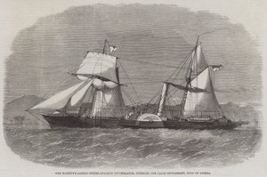 Hendes Majestæts padle-hjul-damper-efterforsker, beregnet til Lagos-bosættelsen, Guineabugten