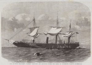 Hendes Majestæts Troop-Ship Transit, ombygning og modtagelse af butikker til Kina i Portsmouth Harbor af Edwin Weedon