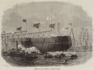 Søsætning af HMS Triumph i Jarrow-on-Tyne